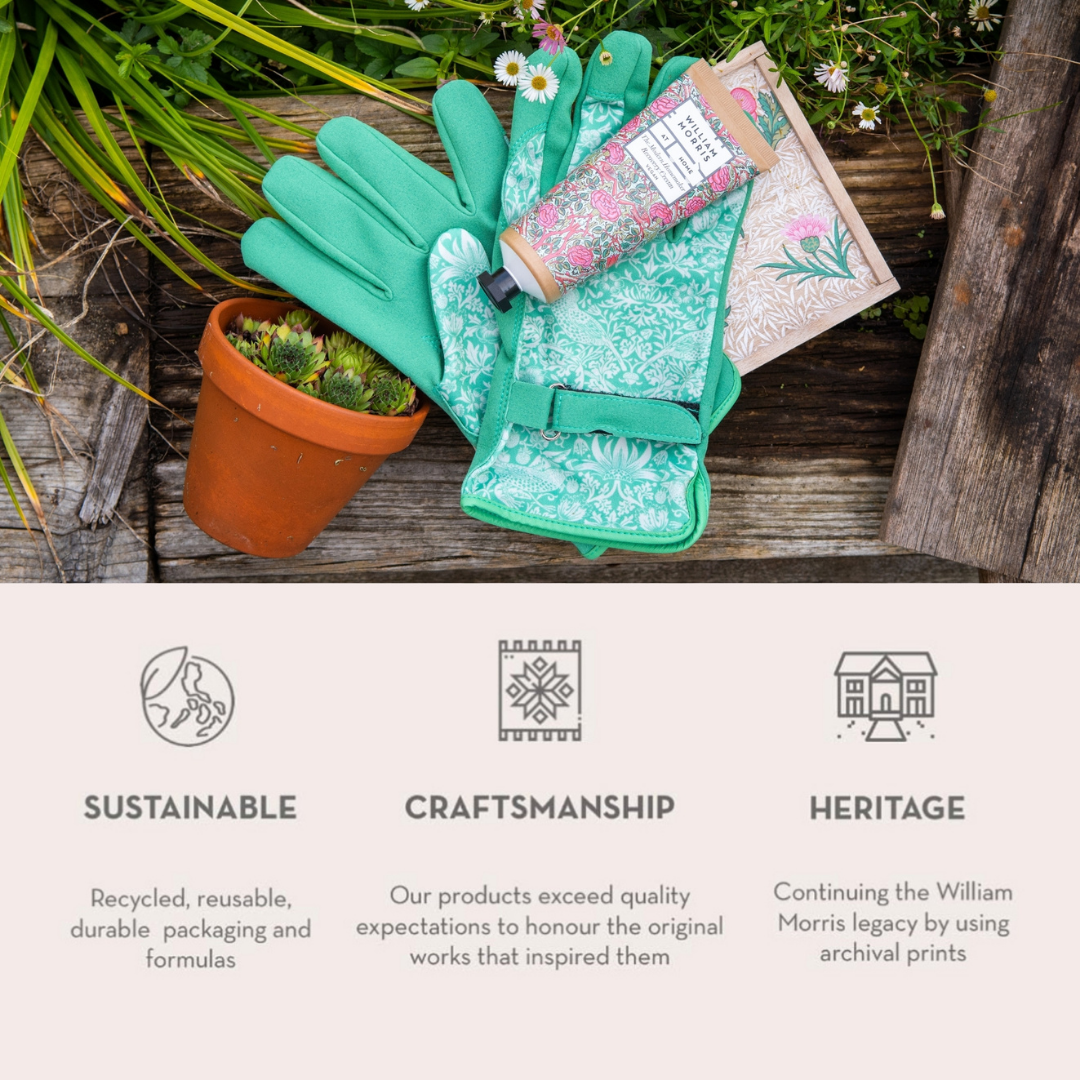 The Modern Homemaker Gardening Glove Gift Set with Wooden Box