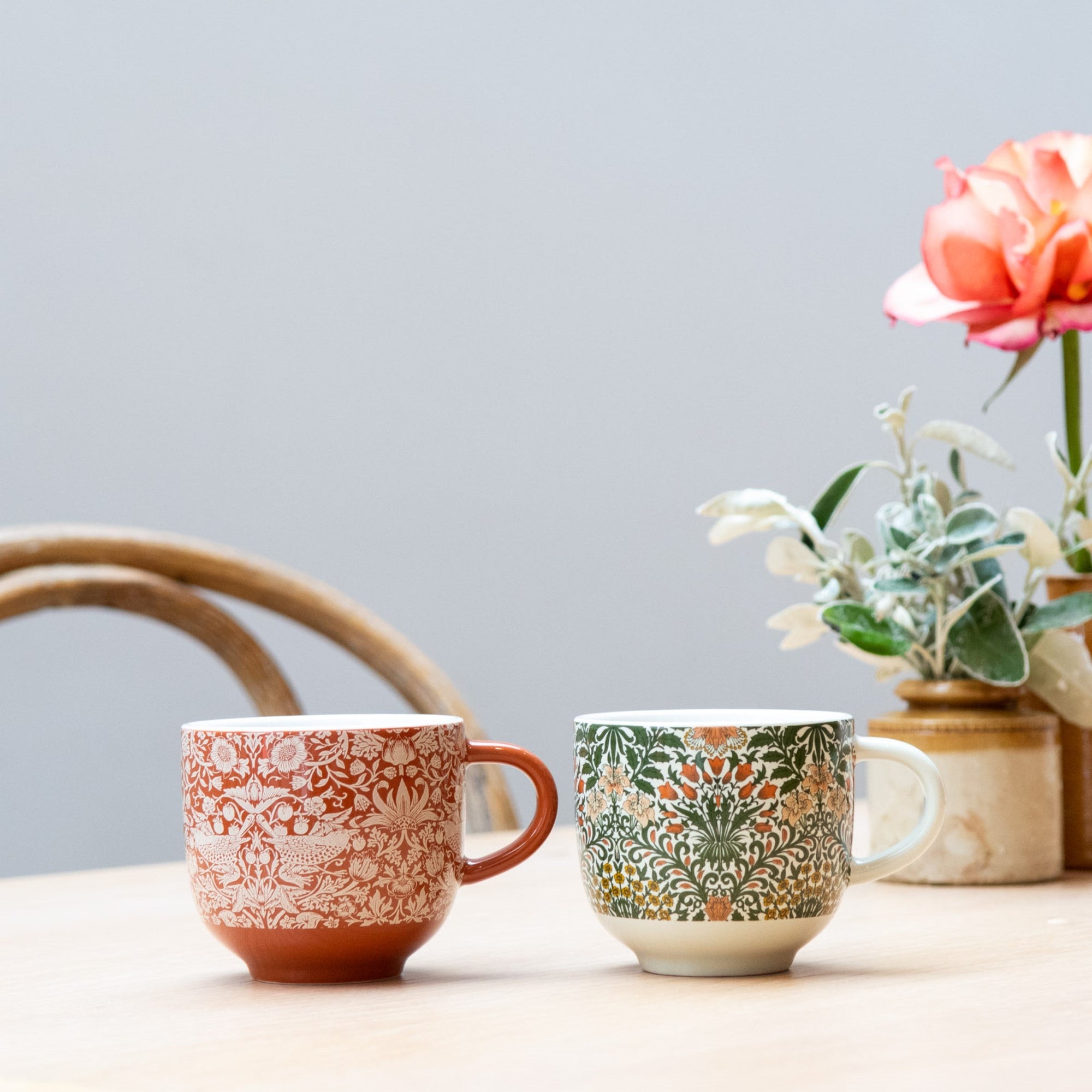 Useful & Beautiful Two Assorted Fine China Mugs - Heathcote & Ivory